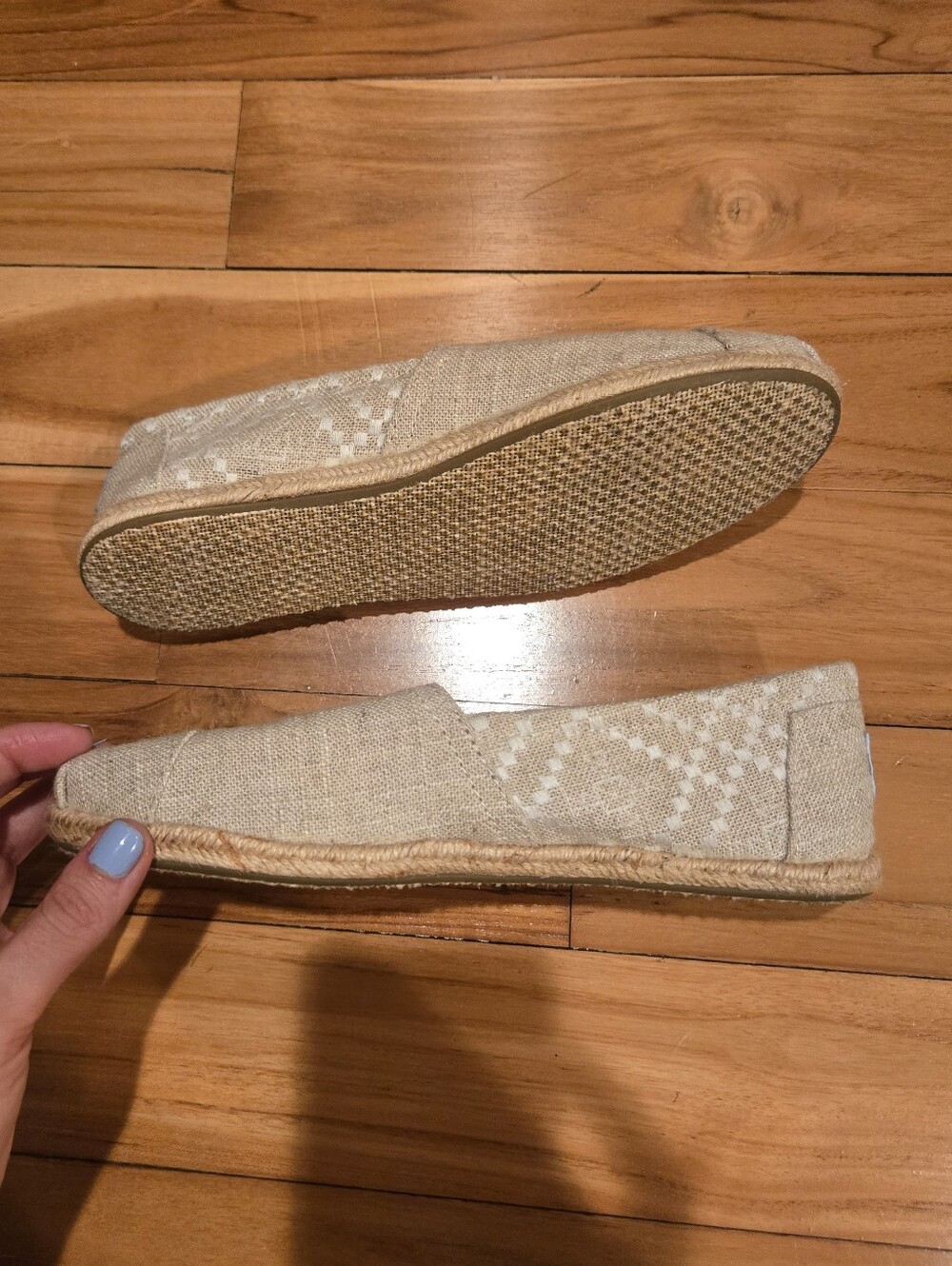 TOMS Natural Canvas Alpargata Slip-Ons